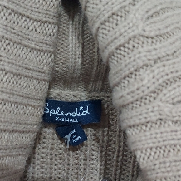 Splendid Beige Ribbed Sweater - Picture 2 of 5